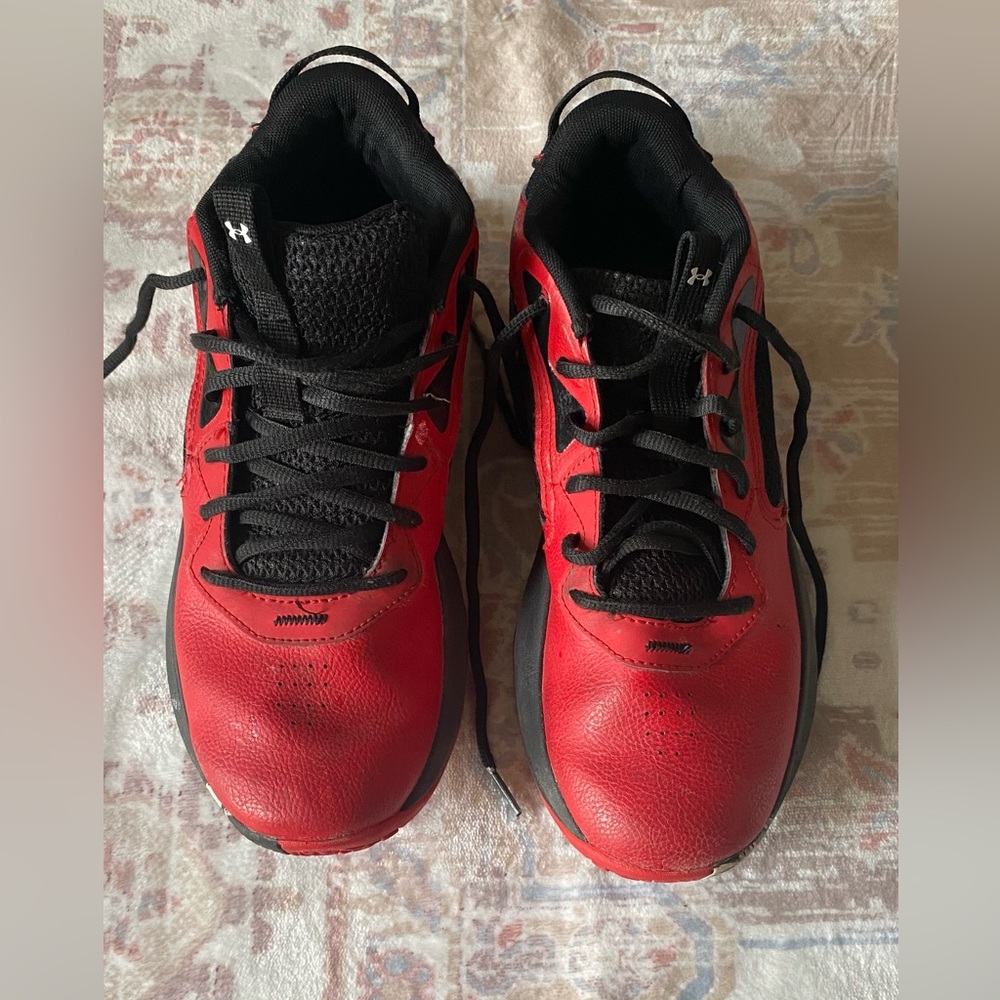 Under Armour kids Red and Black Athletic Sneakers